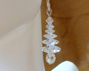Orecchini Swarovski a forma di albero di Natale: pendenti natalizi in argento sterling