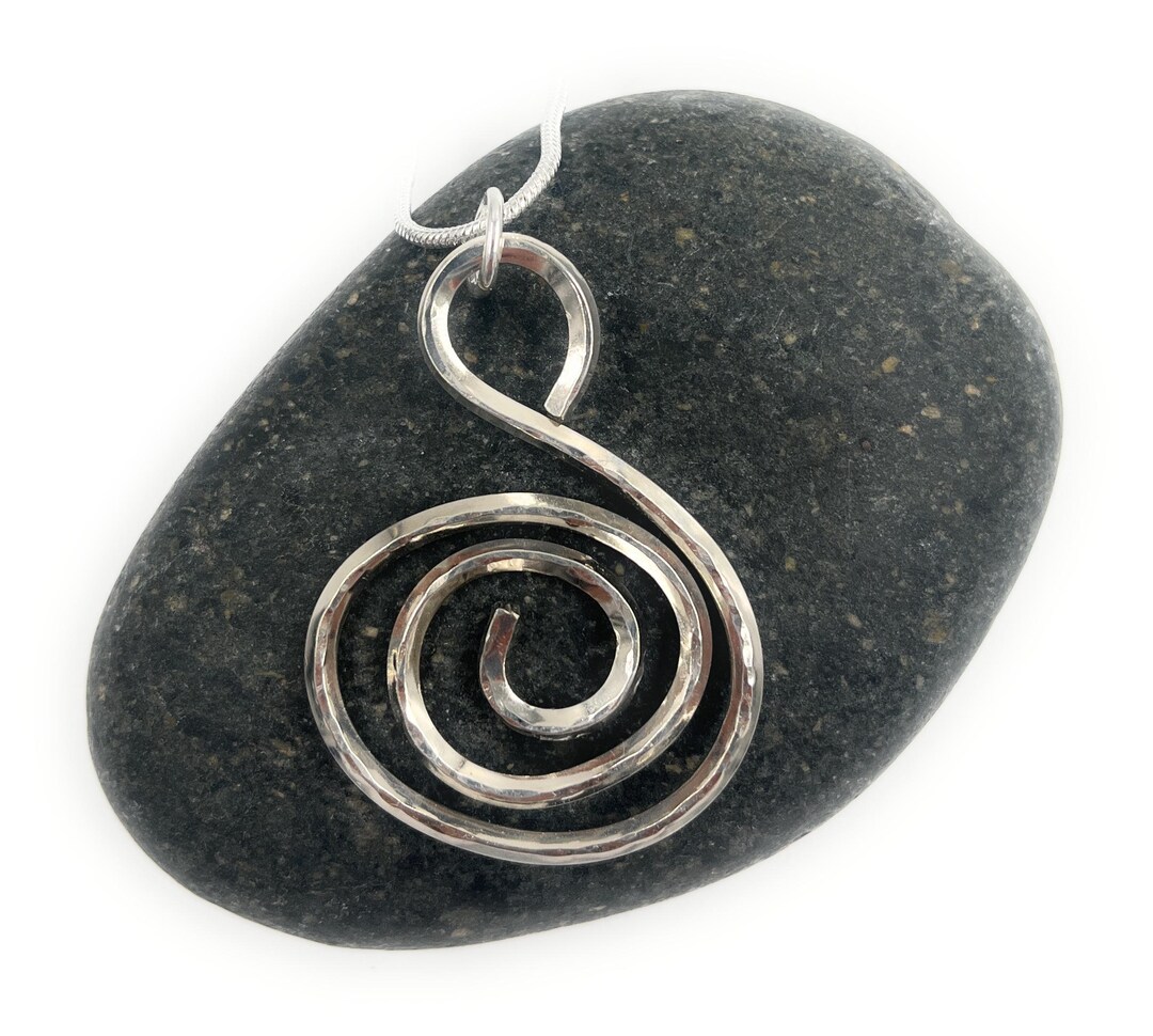 Fantasy spiral necklace / pendant - 925 sterling silver main image 0