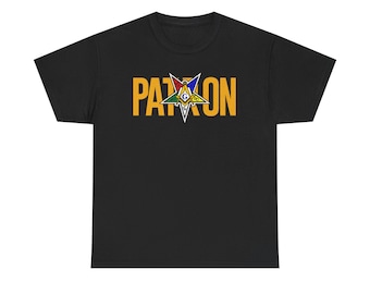 Camiseta de Patrón Digno OES / Orden de la Estrella del Este / Camiseta de Algodón Grueso Gildan / Ropa de Patrón / Camiseta Cuadrada de la Brújula Masónica