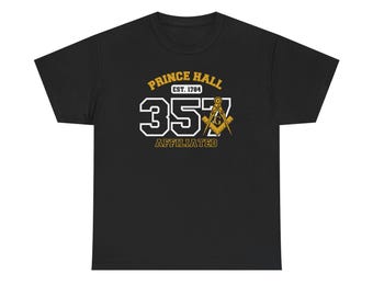 Camiseta masónica Prince Hall 357 / Camiseta de masonería Prince Hall Est. 1784 / Camiseta masónica