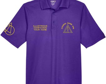 Polo bordado Royal & Select Master / Triángulo roto / Camisa de compañero ilustre / Manga superexcelente / Pasado tres veces ilustre