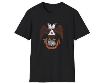 Camiseta de masón de la masonería del rito escocés de 32 grados - Gildan 64000 Camiseta unisex de estilo suave