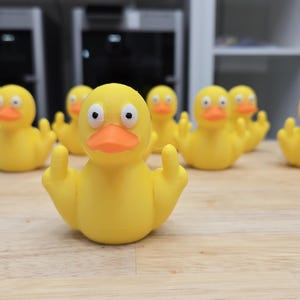 F*** YOU Duck - Double Middle Finger - 3D Printed