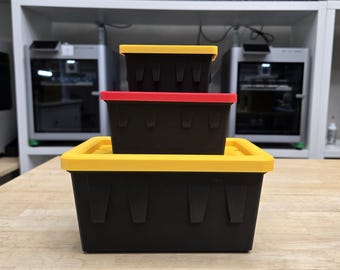 3D Printed Mini Storage Tote | Modular Organization Bin | Small Storage Container | Desk & Craft Organizer | Stackable Storage Tote
