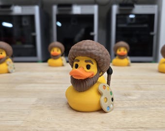 Artist Duck - 3D Printed Painter Duck Figurine