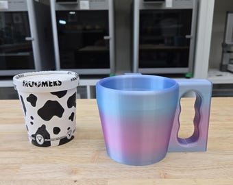 Ice Cream Pint Cozy with Spoon Slot | 3D Printed Ice Cream Holder Mug