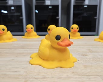 3D Printed Melting Duck - Funny Novelty Duck Figurine