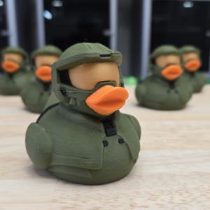 Green Soldier Duck - 3D Printed