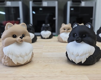 3D Printed Pomeranian Duck | Cute Dog Duck Figurine