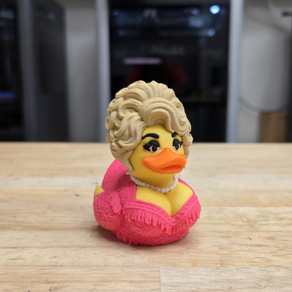 3D Printed Country Queen Duck | PLA Figurine for Dashboard Ducking Gift or Office Desk Decor
