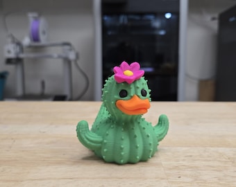 3D Printed Cactus Duck | PLA Plastic Figurine