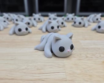 3D Printed Mini Articulated Cat | Wiggly Cat Fidget Toy