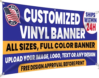 Custom Vinyl Banner, Personalized Advertising Event Banner, Custom ...
