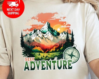 Seek Adventure Shirt, Vacation Shirt, Adventure Lover Shirt, Wanderlust Shirt, Travel gift, Adventure Awaits, Road Trip Shirt, Hiking Tee