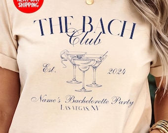 The Bach Club Bachelorette Shirts, Custom Location And Name Bachelorette Party Shirts, Party Tee,Social Club Luxury Bachelorette Party Shirt