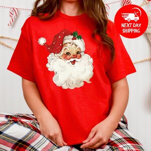 Vintage Santa Shirt, Retro Santa , Retro Christmas Santa, Retro Holiday shirt , Christmas Apparel, Christmas shirt , Holiday ,Christmas Gift