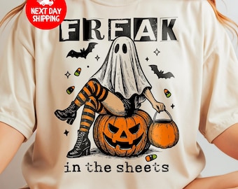 Funny Ghost Girl Halloween T-Shirt: Adult Humor Retro Tee
