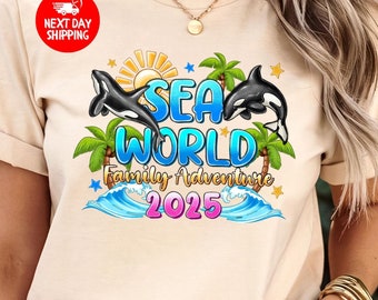 Sea World Family Adventure 2025 T-Shirt, Sea World Family Vacation Shirt, Family Sea World Shirts, Family Sea World Trip, Kids Shirt Gift