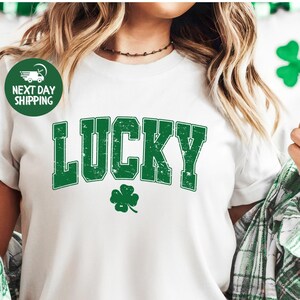 Lucky T-Shirt, St Patty's T-Shirt, Women's Lucky Crewneck Shirt, Women's St Patrick's Day Tee, Lucky Shirt, St Patrick's Day Shirt, Gifts