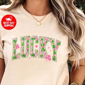 Lucky St Patrick T-Shirt, St Patrick's Day Crewneck, Cute Women's Shirt, St. Patty's Day Shirt, Lucky Holiday Party Shirt,St Patty's Day Tee