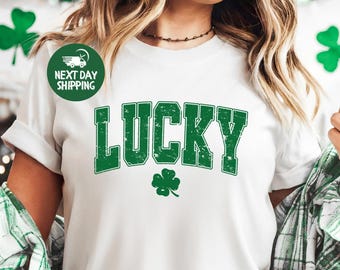Lucky T-Shirt, St Patty's T-Shirt, Women's Lucky Crewneck Shirt, Women's St Patrick's Day Tee, Lucky Shirt, St Patrick's Day Shirt, Gifts