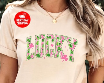 Lucky St Patrick T-Shirt, St Patrick's Day Crewneck, Cute Women's Shirt, St. Patty's Day Shirt, Lucky Holiday Party Shirt,St Patty's Day Tee