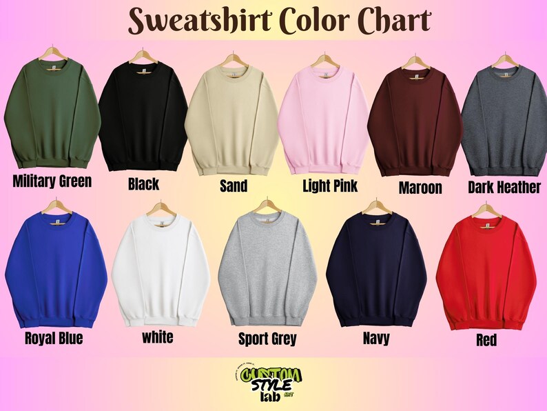 Puede incluir: Carta de colores de sudadera con capucha que muestra 11 colores diferentes. Los colores son: Verde militar, Negro, Arena, Rosa claro, Marr&oacute;n, Gris oscuro, Azul real, Blanco, Gris deportivo, Azul marino y Rojo.