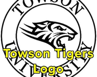 Towson Tigers Maryland University Logo - jpg/png/lightburn laser engraving