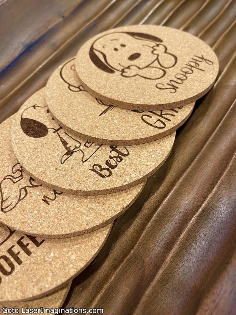 Posavasos de corcho de Snoopy de Peanuts - Elige entre 6 estilos imagen 8