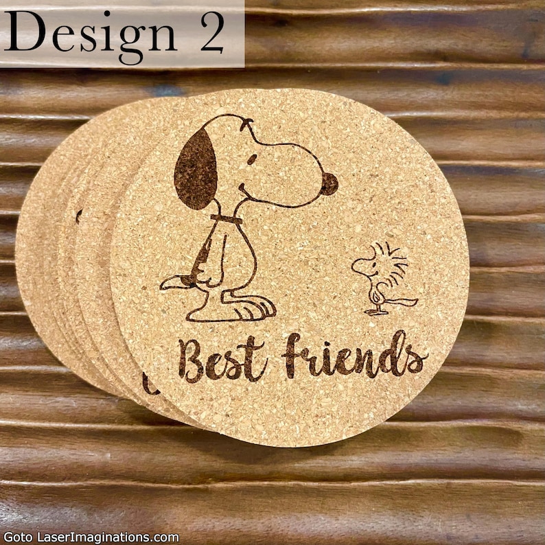 Posavasos de corcho de Snoopy de Peanuts - Elige entre 6 estilos imagen 3