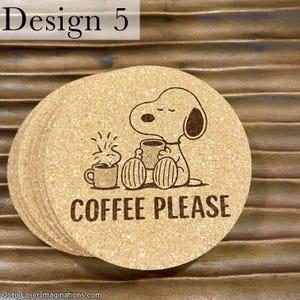 Posavasos de corcho de Snoopy de Peanuts - Elige entre 6 estilos imagen 6