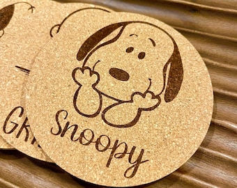 Dessous de verre en liège Snoopy Peanuts - Choisissez parmi 6 styles