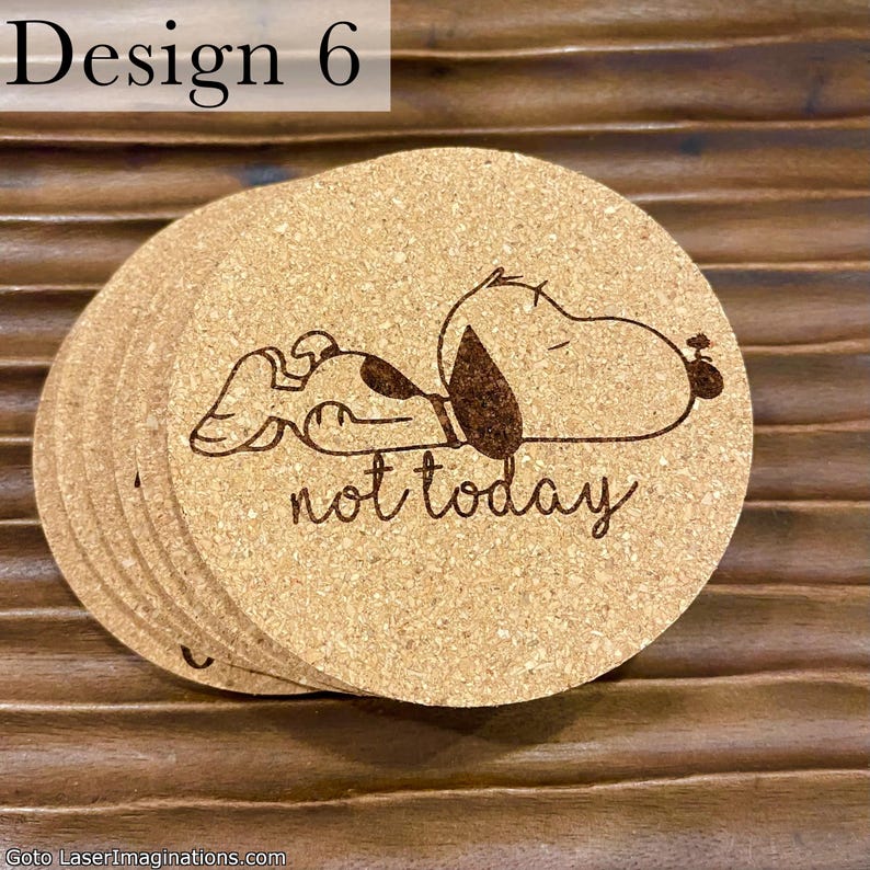 Posavasos de corcho de Snoopy de Peanuts - Elige entre 6 estilos imagen 7