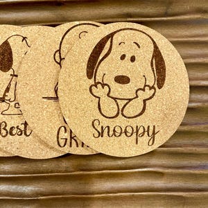 Posavasos de corcho de Snoopy de Peanuts - Elige entre 6 estilos imagen 9