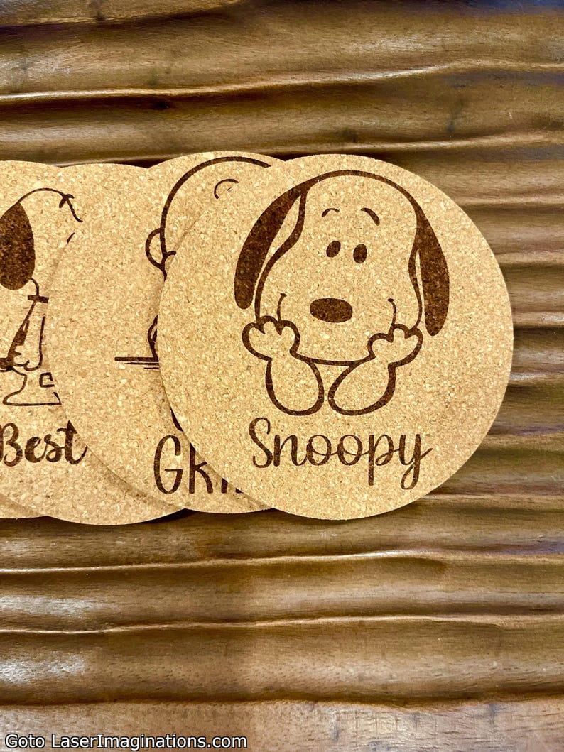 Posavasos de corcho de Snoopy de Peanuts - Elige entre 6 estilos imagen 9