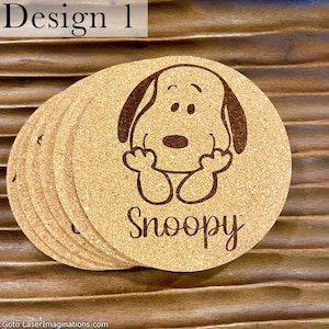 Posavasos de corcho de Snoopy de Peanuts - Elige entre 6 estilos imagen 2
