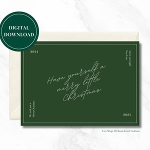 Carte numérique Luxe élégant Noël 2024 Voeux du Nouvel An 2025