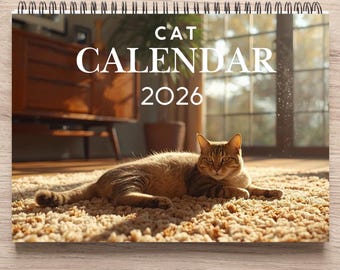 2026 Cat Calendar | 12 Month Wall Calendar with Cute Cats and U.S. Holidays | Adorable Kitty Lover Gift, Pet Home and Office Decor