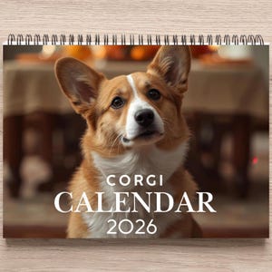 2026 Corgi Calendar | 12 Month Wall Calendar with Adorable Corgis | Cute Dog Lover Gift, Corgi Mom and Dad Home Decor