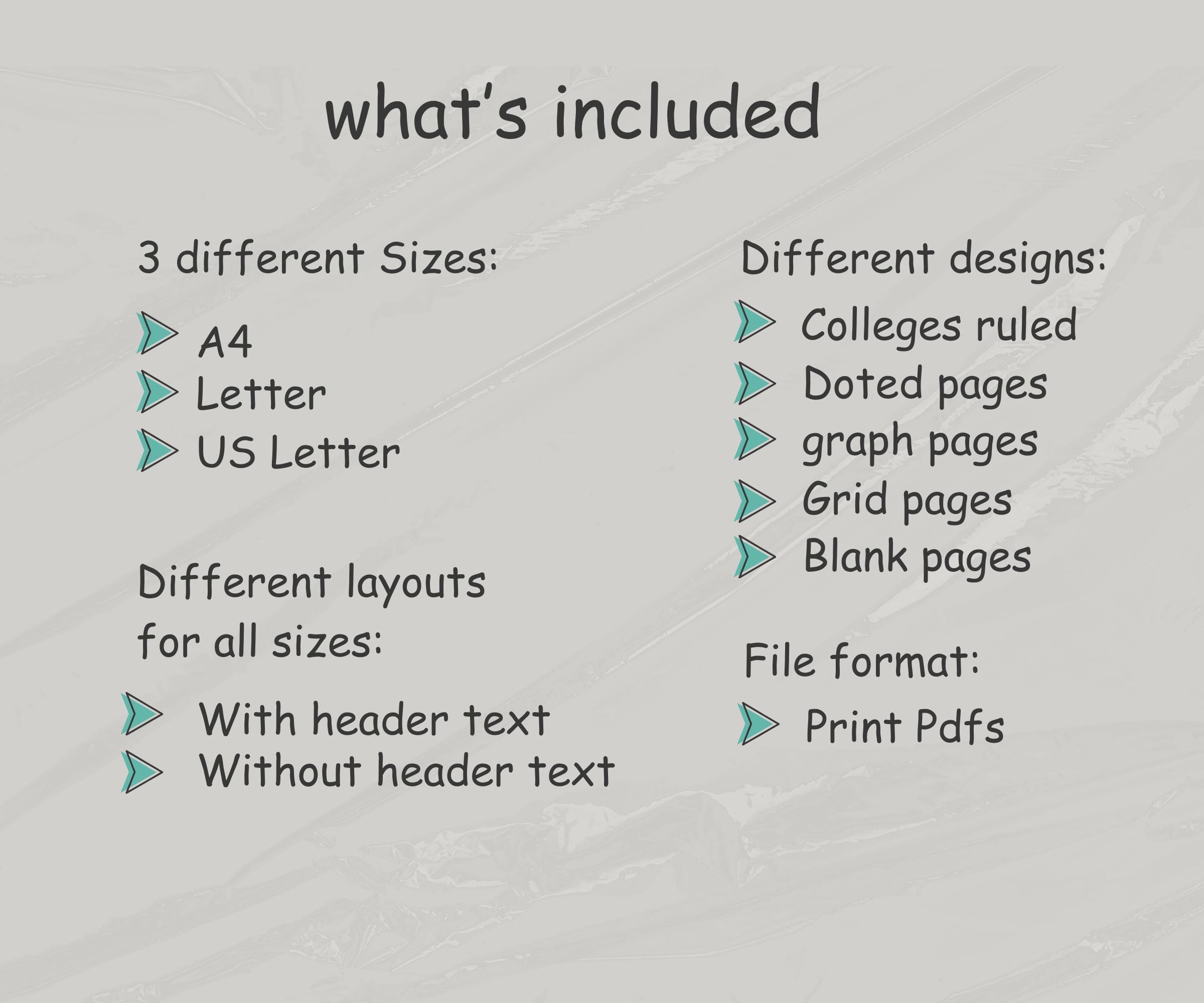 Cornell Notes Printable: Landscape & Portrait Layouts (digital Download ...