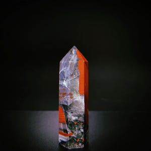 Bloodstone Tower – 3.5 inch Polished Crystal Point – Vitality & Protection Healing Stone