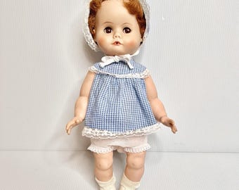 Vintage 1958 MME Alexander Ginger Red Head Hair Brown Eyes Drink & Wet 13” Doll