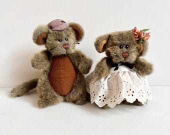 VTG Ganz Cottage Collectible Monterey Jack Mozzarella Mouse Plush Stuffed Animal