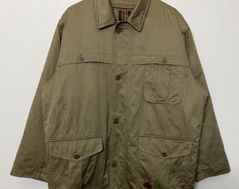 VTG Lancel Paris Feldjacke Abnehmbarer karierter Wollfutter