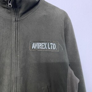 Vintage Avirex PX Air Force fleecejacka – Olivgrön tröja i Gorpcore-stil bild 5