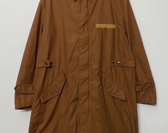 Vintage Japanische M-51 Fishtail Parka Jacke Braun Arbeitskleidung Stil Größe M