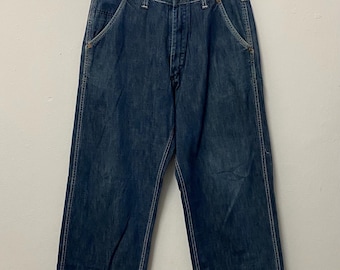 Vintage OshKosh B'Gosh Carpenter Jeans Dark Wash Size 32 Workwear Denim Pants