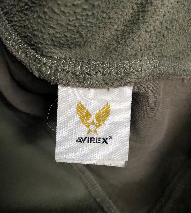 Vintage Avirex PX Air Force fleecejacka – Olivgrön tröja i Gorpcore-stil bild 12