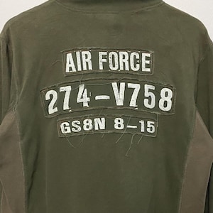 Vintage Avirex PX Air Force fleecejacka – Olivgrön tröja i Gorpcore-stil bild 10