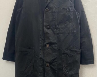 Vintage CABANE De ZUCCA Military Field Jacket Black Multi Pocket